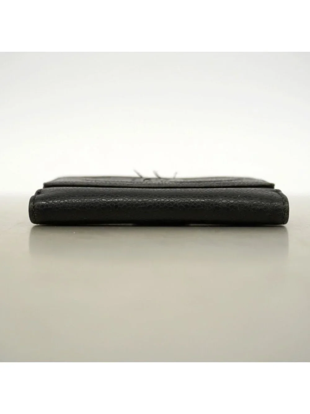 Chanel Wallet Caviar Leather Black Gold